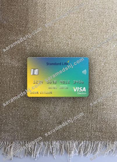 United Kingdom Standard Life bank visa electron card photolook front